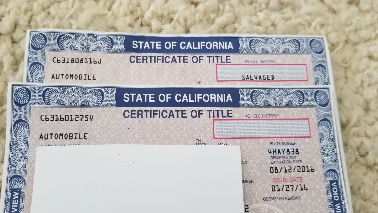 How to Get a Salvage Title Cleared in California